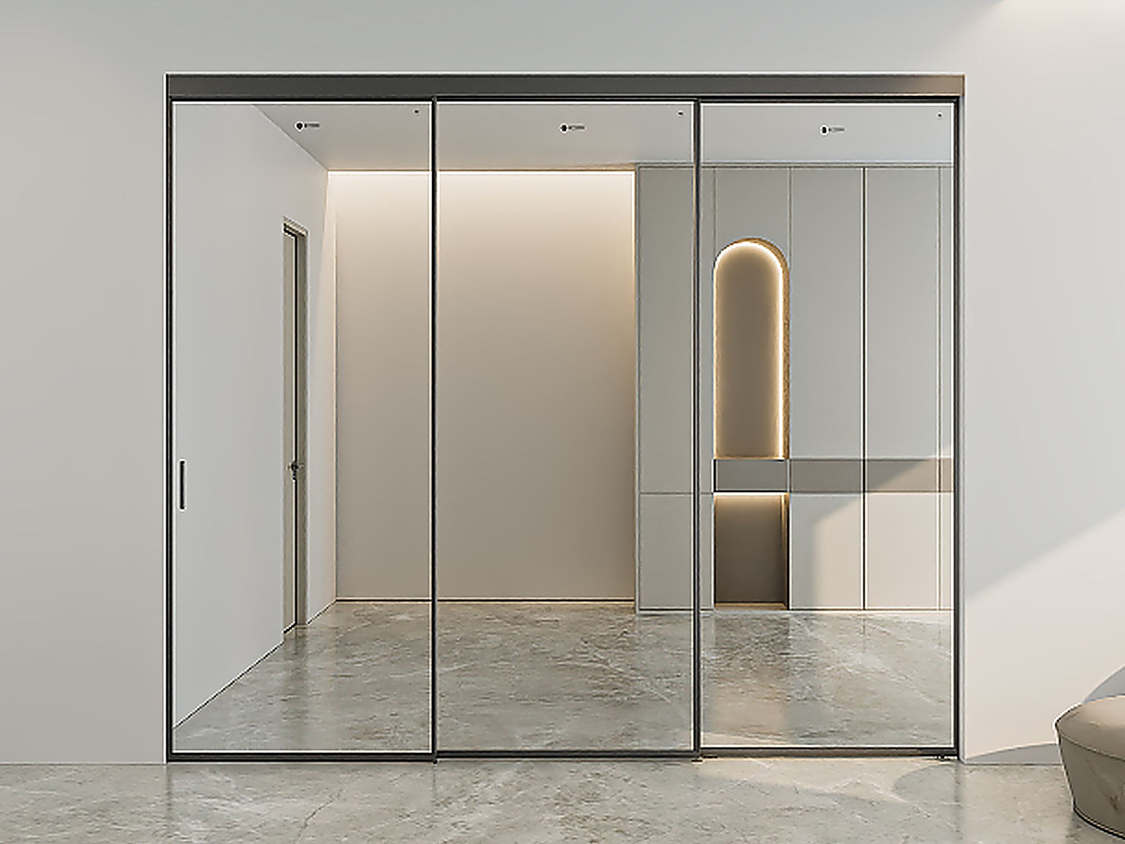 J3 Triple-Track Linked Sliding Door