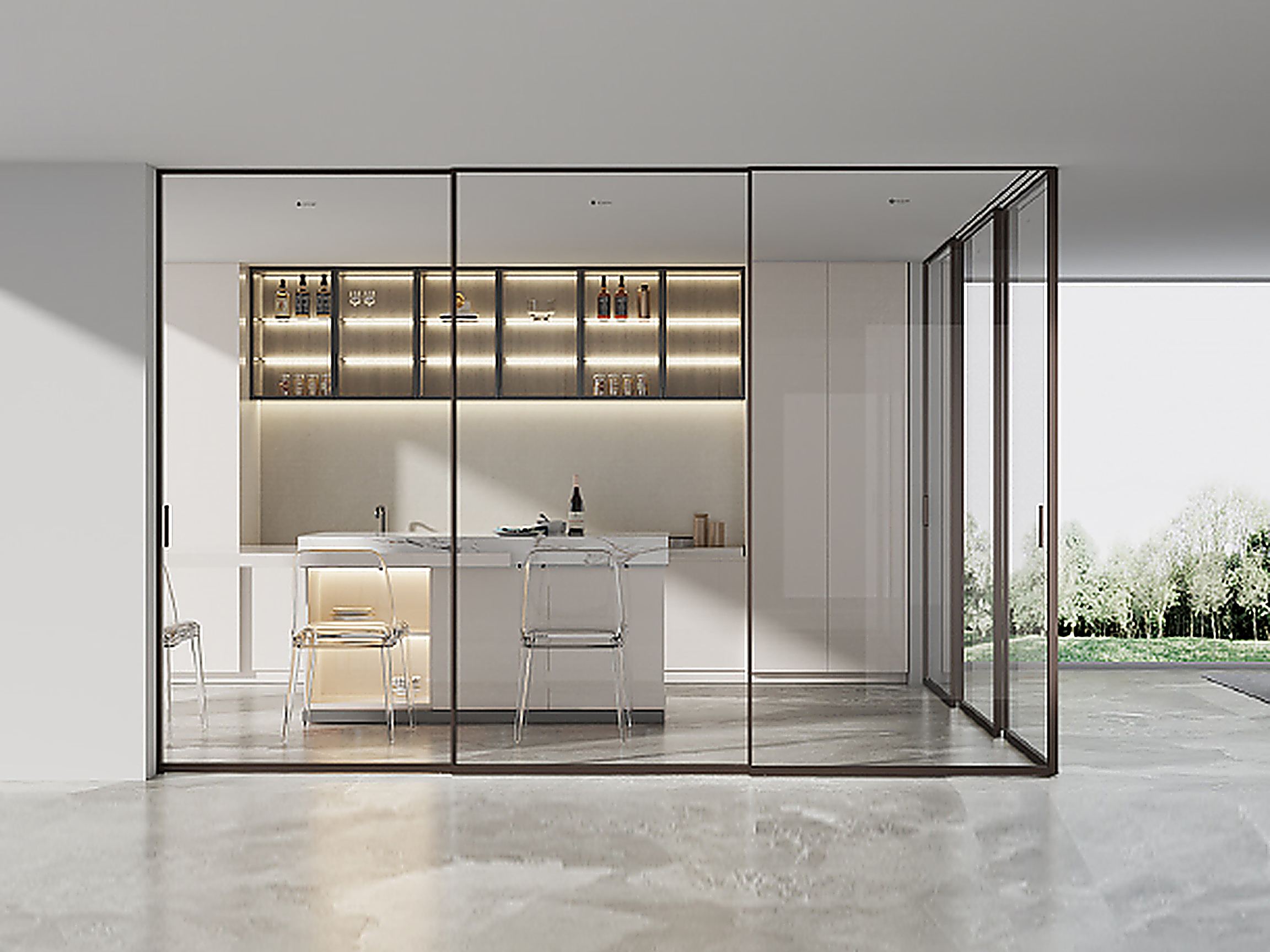O3 Linked Slim-Track Sliding Door