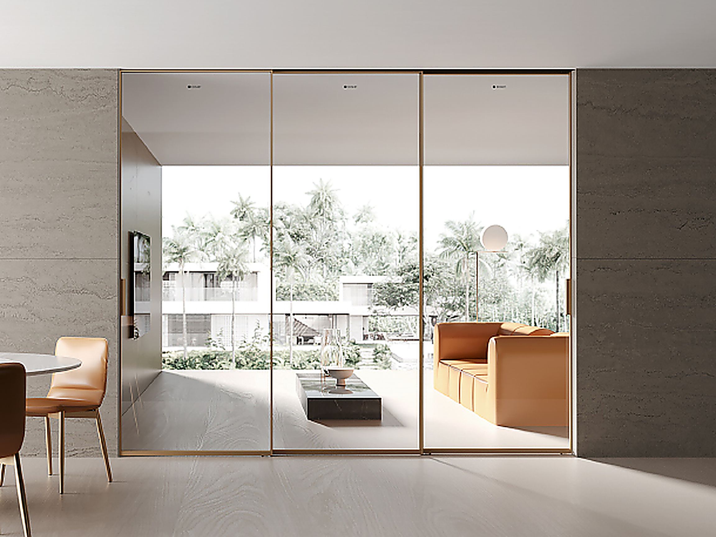 W3 Minimalist Linked Sliding Door