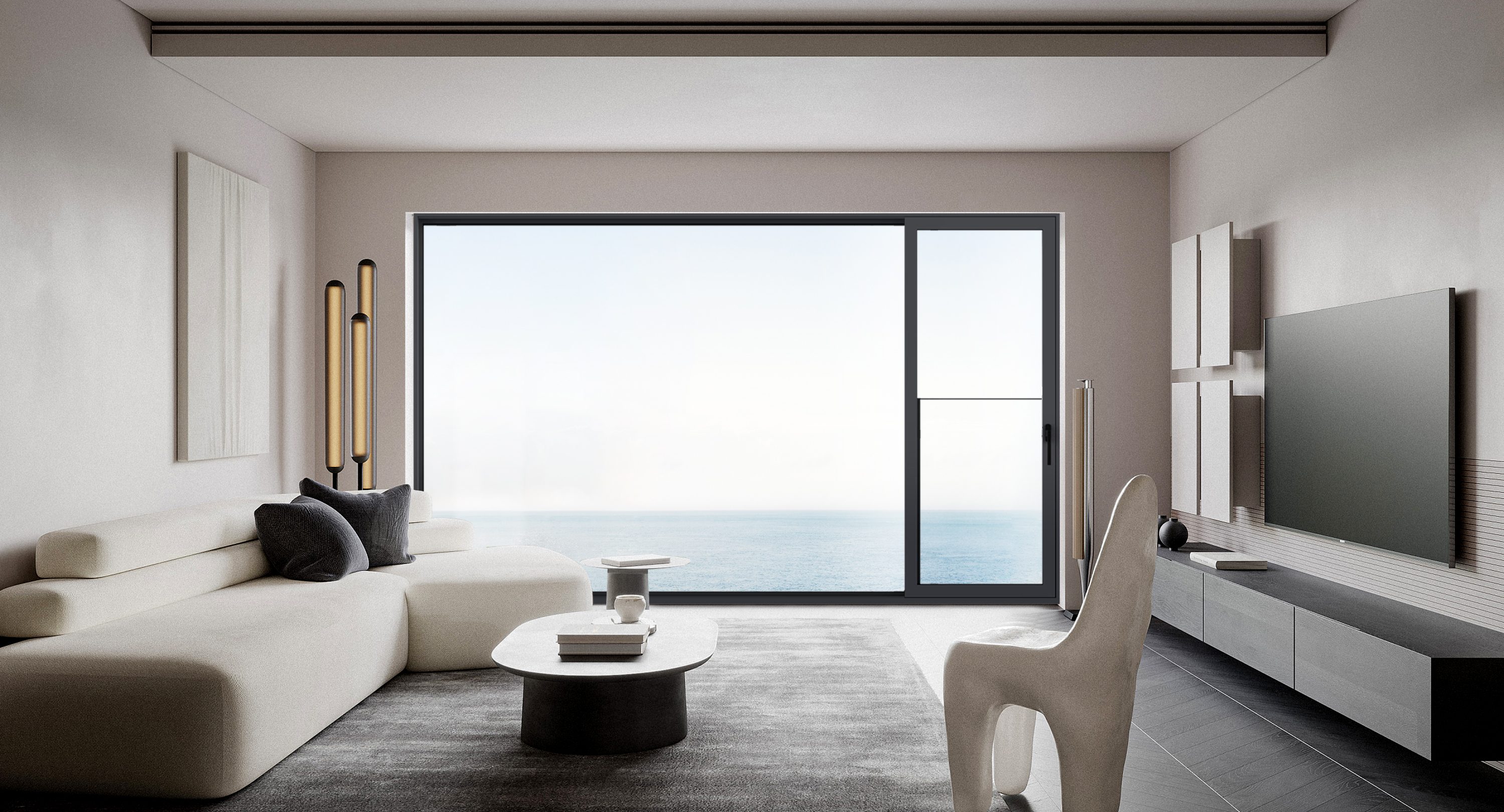 YH5 Press-Sealed Sliding Balcony Window